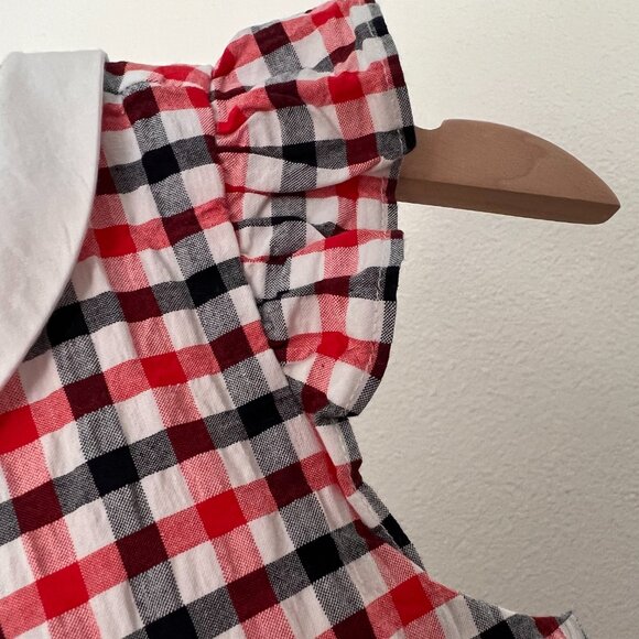 Janie and Jack Red & Navy Gingham Plaid Dress – NWT - Picture 6 of 7